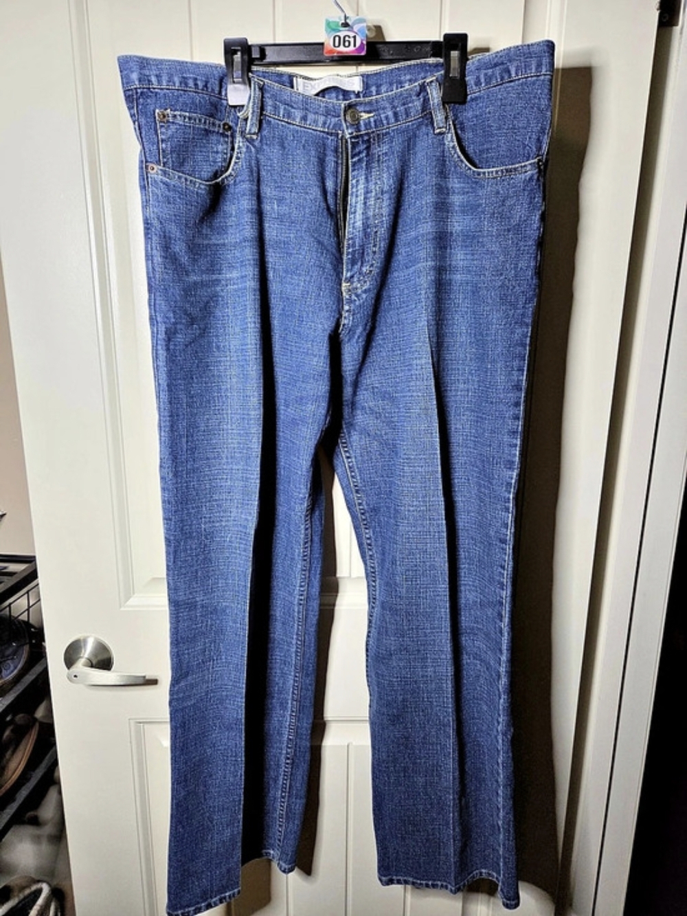 061 - Express Precision Fit Straight Leg Jeans Blue Waist 36 Length 30